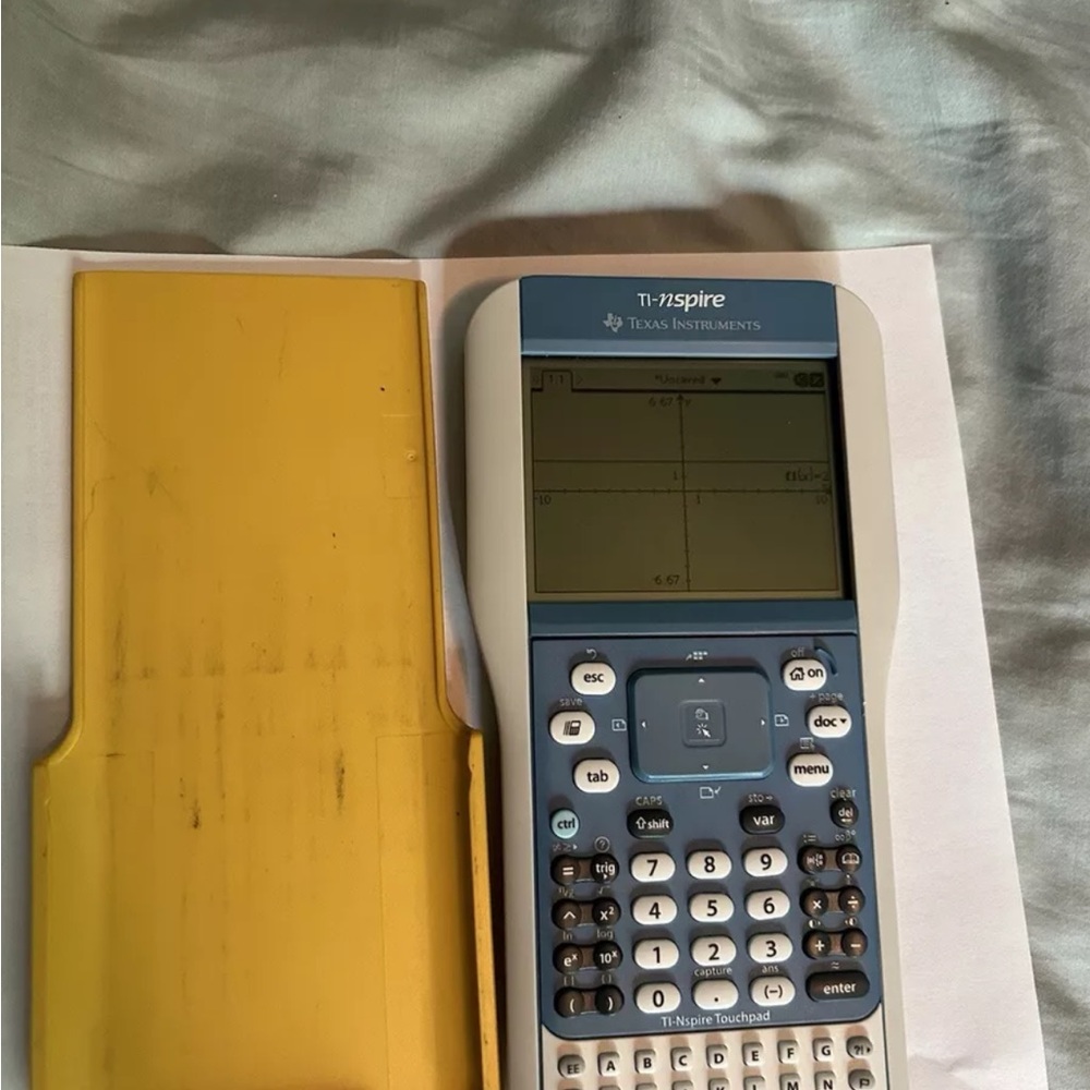 Texas Instrument TI NSPIRE Graphing Calculator W Cover Tested Ti Nspire Cx Keypa